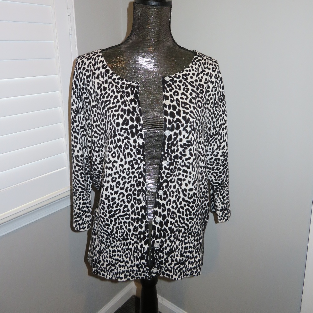 Black and White Leopard Sweater